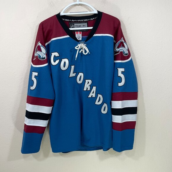 Colorado Avalanche Reebok Team Jersey Size 48 NHL #5 Obrien Made‎ In Canada Blue - Picture 3 of 8